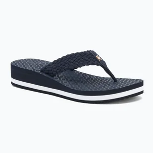 Japonki damskie Tommy Hilfiger Crochet Mid Beach Sandal space blue - Klapki i japonki damskie Japonki damskie Tommy Hilfiger Crochet Mid Beach Sandal space blue - Klapki i japonki damskie - miniaturka - grafika 1