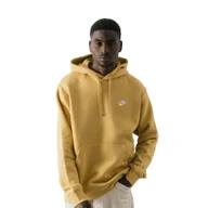 Bluzy męskie - Nike Club Fleece Bluza z Kapturem Żółta XL - miniaturka - grafika 1