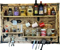 Meble kuchenne - Rustykalna półka na przyprawy 113cm. Kuchenna półka z gadżetami - miniaturka - grafika 1