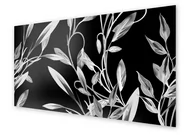 Dekoracje domu - Panel kuchenny HOMEPRINT Szaro czarny wzór roślinny 120x60 cm - miniaturka - grafika 1