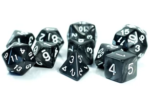 Kostki RPG Mrok W Sercu Zestaw 10 Jadeitowych Kości K24 K30 - Gry planszowe - miniaturka - grafika 1