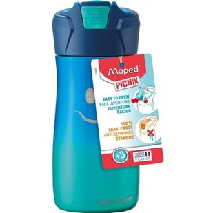 Butelka Ze Stali Nierdzewnej Concept Kids 430Ml Niebieska, Maped Picnik - Shakery i bidony sportowe - miniaturka - grafika 1