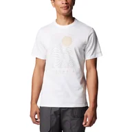 Koszulki męskie - T-shirt męski Columbia CSC Seasonal Logo Tee white/linear drifts - M - miniaturka - grafika 1