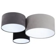 Oprawy, klosze i abażury - Trójkolorowy plafon z białym wnętrzem abażura T9-S80 - miniaturka - grafika 1