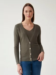 Swetry damskie - Kardigan damski Tatuum PIMIKO T2314.090 XL Khaki (5900142252310) - grafika 1