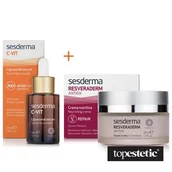 Zestawy kosmetyków damskich - Sesderma Resveraderm Facial Cream + C-VIT Liposomal Serum ZESTAW Krem przeciwstarzeniowy 50 ml + Serum liposomowe 30 ml - miniaturka - grafika 1