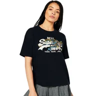 Koszulki i topy damskie - Koszulka damska Superdry Vintage Vl Narrative t-shirt czarny-L - miniaturka - grafika 1