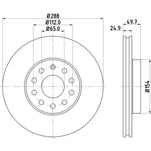 HELLA PAGID Tarcza hamulcowa PAGID 8DD355109-581/571 - Tarcze hamulcowe - miniaturka - grafika 1