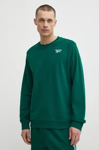 Reebok bluza Identity męska kolor zielony gładka 100200315 - Bluzy męskie - miniaturka - grafika 1