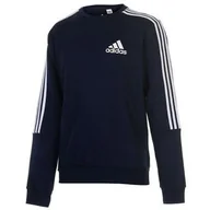 Bluzy męskie - Adidas bluza męska granatowa 3 Stripes Crew, Rozmiar S - miniaturka - grafika 1