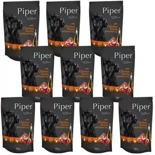 PIPER Saszetka Serca Kurczaka z Ryżem 10szt 500g - Mokra karma dla psów - miniaturka - grafika 1