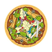 Podkładki pod mysz - Podkładka Materiałowa Pod Mysz Teenage Mutant Ninja Turtles - Pizza - miniaturka - grafika 1