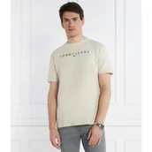 Koszulki męskie - Tommy Jeans T-shirt LINEAR LOGO TEE EXT | Regular Fit - miniaturka - grafika 1