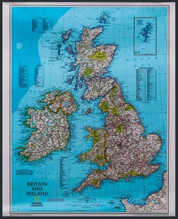 National geographic, mapa ścienna Wielka Brytania, Irlandia Classic, 1:1 687 000, 60x74 cm - Mały naukowiec - miniaturka - grafika 1