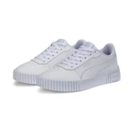 Buty trekkingowe damskie - Młodzieżowe sneakersy Carina 2.0 PUMA White Silver Gray - miniaturka - grafika 1