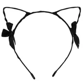 Ozdoby do włosów - Opaska do Włosów Czarna Kocie Uszy na Głowę Antypoślizgowa Lekka i Wygodna - miniaturka - grafika 1