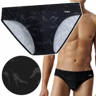 Kąpielówki męskie - ATLANTIC Dopasowane Kąpielówki Męskie Krótkie Majtki Slipy na BASEN - XL - miniaturka - grafika 1