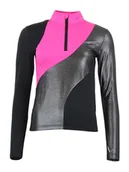 Koszulki sportowe damskie - Peak Mountain Koszulka funkcyjna w kolorze srebrno-czarno-różowym - miniaturka - grafika 1