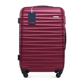 Walizki - Średnia walizka z ABS - u i identyfikator z logo WITTCHEN bordowa - miniaturka - grafika 1