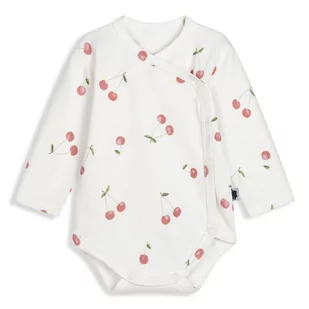Pink No More Body niemowlęce kopertowe Cherries 56cm - Body dla niemowląt - miniaturka - grafika 1