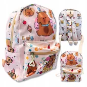 Plecaki szkolne i tornistry - Plecak Kapibara Do Szkoly Szkolny Miejski Podróżny Plecaczek Kapibarka - miniaturka - grafika 1