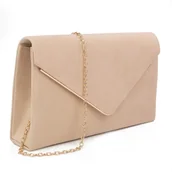 Torebki damskie - Alessio KOPERTÓWKA Zamszowa TOREBKA damska wizytowa WIECZOROWA - miniaturka - grafika 1