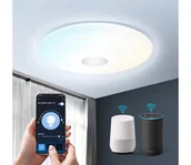 Lampy sufitowe - Aigostar - LED Ściemnialny plafon LED/18W/230V śr. 34 cm Wi-Fi - miniaturka - grafika 1