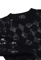 Swetry damskie - faina Damski sweter z dzianiny z wycięciami i cekinami, czarny, rozmiar XS/S, czarny, XL - miniaturka - grafika 1