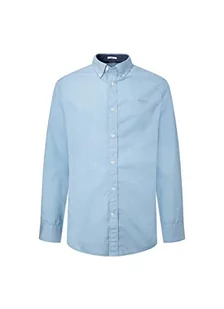 Pepe Jeans Męska koszula Peyton, błękitna, S, Niebieskie wybielacze, S - Koszule męskie - miniaturka - grafika 1
