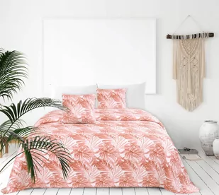 Narzuta 160 x 220 Pikowana Dwustronna Hibiscus Pud - Narzuty - miniaturka - grafika 3