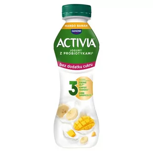 Activia Jogurt bez dodatku cukru mango banan 270 g - Kefiry, jogurty, maślanki - miniaturka - grafika 1