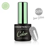 Lakiery hybrydowe - Lakier hybrydowy hipoalergiczny srebrny brokatowy 7ml – Luxe Silver G008 - miniaturka - grafika 1