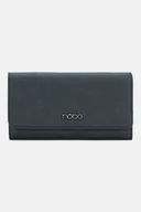 Portfele - Zielony portfel z klapką Nobo w panterkę - miniaturka - grafika 1