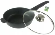 Patelnie - Patelnia Głęboka Marmurowa 24cm Indukcja Gaz 1237 - miniaturka - grafika 1