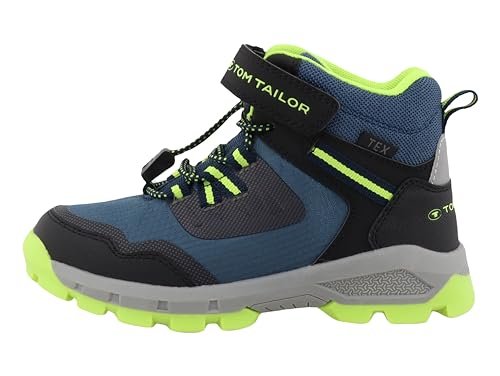 Tom Tailor Kids Chłopięce 4270040005 śniegowce, Navy Black Lime, 32 EU