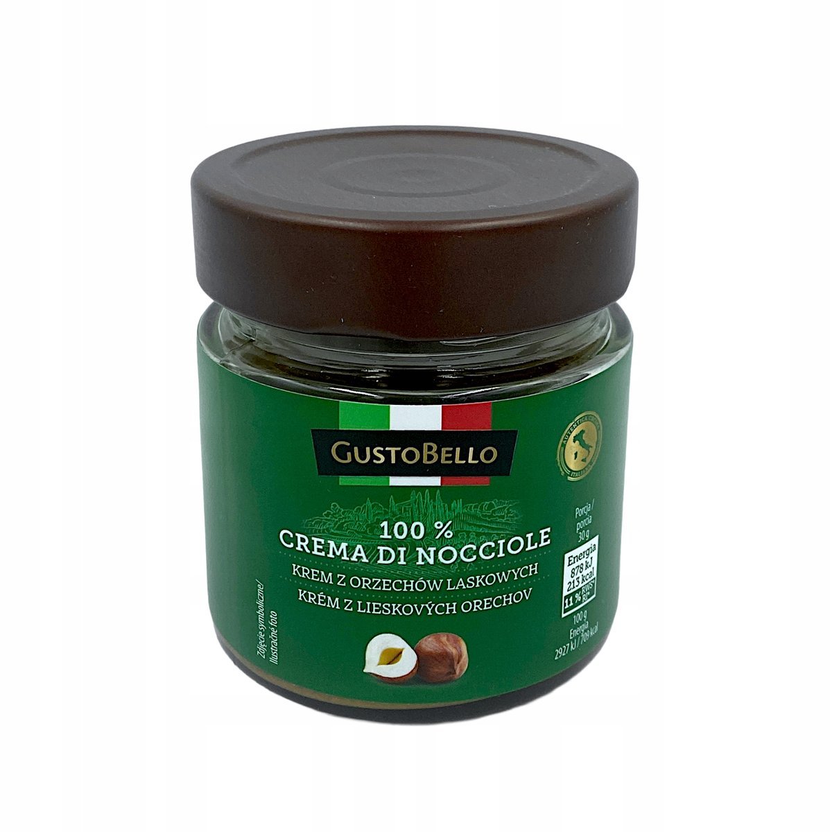 GustoBello 100% Crema Di Nocciole Krem z orzechów laskowych 175g