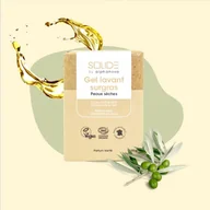 Mydła - Alphanova SOLIDE Solide, Delikatna kostka myjąca do twarzy i ciała, sucha skóra, 100g - miniaturka - grafika 1