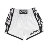 Kimona, stroje i obuwie - Spodenki Muay Thai Fairtex BSG3 Glory Białe/Czarne L - miniaturka - grafika 1
