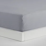 Prześcieradła - Szare prześcieradło z gumką 140x200 cm home&you z mikrofibry jasnoszare - miniaturka - grafika 1