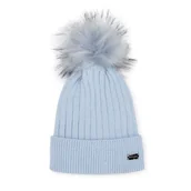 Czapki damskie - Damska czapka z błyszczącą nitką - miniaturka - grafika 1