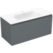 Szafki łazienkowe - Mexen Orio szafka łazienkowa 100 cm z umywalką Vela, 1 szuflada, grafit mat/biała mat - 91A10-10047-1-BF66-W23M01 - miniaturka - grafika 1