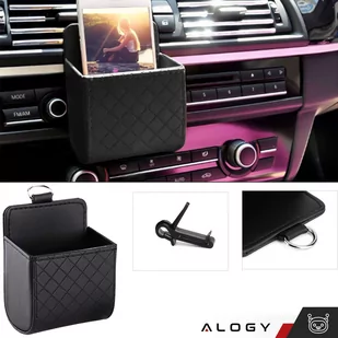 2x Organizer samochodowy na kratkę uchwyt zaczep do kratki auta samochodu box Alogy Car Air Vent Czarny - Części i akcesoria do laptopów - miniaturka - grafika 3