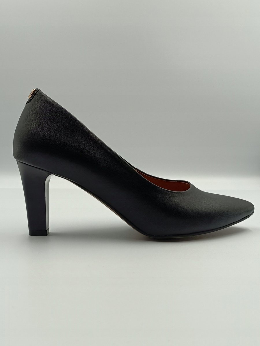 Czarne klasyczne czółenko stylowy obcas polska marka PULSO r. 39