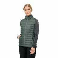 Kamizelki damskie - Damska kamizelka puchowa Jack Wolfskin PILVI DOWN VEST W hedge green - S - miniaturka - grafika 1