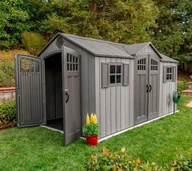 Altany ogrodowe - Lifetime Lifetime Plastikowa Szopa Ogrodowa Galaxis ciemnoszary 244x457x244 cm - miniaturka - grafika 1