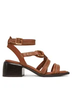 Sandały damskie - Clarks Sandały Morwyn Strap 26181244 Brązowy - miniaturka - grafika 1