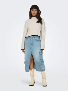 ONLY Sweter w kolorze kremowym - Swetry damskie - miniaturka - grafika 1