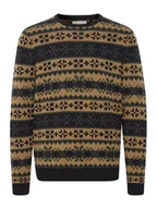 Swetry męskie - Blend Sweter 20715865 Brązowy Regular Fit - miniaturka - grafika 1
