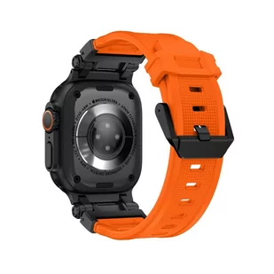 Pasek do APPLE WATCH 4 / 5 / 6 / 7 / 8 / 9 / SE / ULTRA 1/2 (44 / 45 / 49 MM) Tech-Protect Delta Pro orange-black - Akcesoria do smartwatchy - miniaturka - grafika 2
