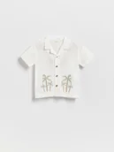 Bluzki dla niemowląt - Reserved - Bawełniana koszula - złamana biel - miniaturka - grafika 1